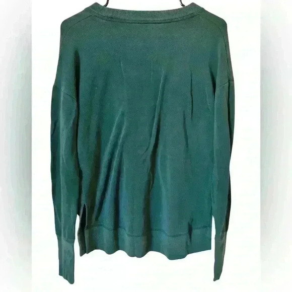 Athleta Coaster Luxe Pullover Casual Sweatshirt Green - Picture 3 of 9